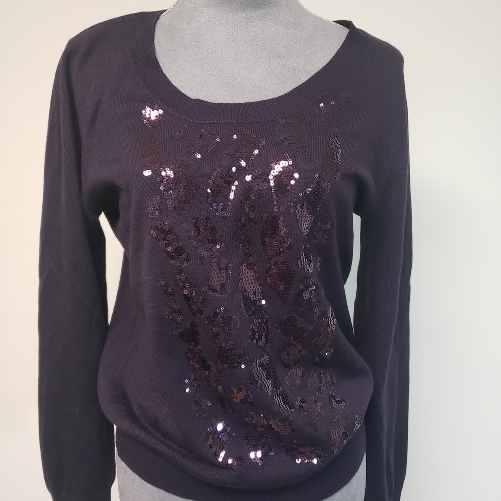 Calvin Klein Purple Sequin Sweater